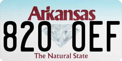 AR license plate 820OEF