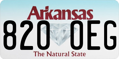 AR license plate 820OEG
