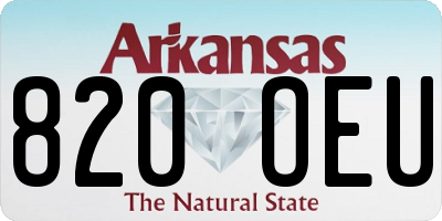 AR license plate 820OEU