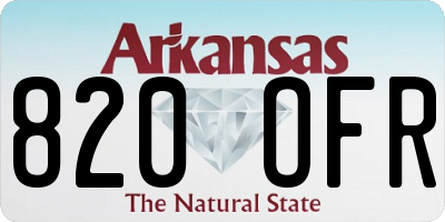 AR license plate 820OFR