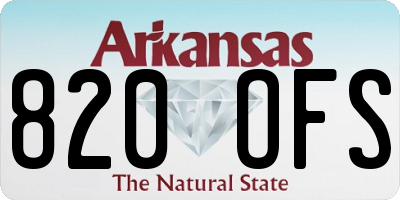 AR license plate 820OFS