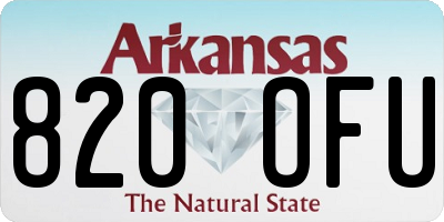AR license plate 820OFU