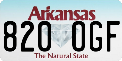 AR license plate 820OGF
