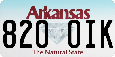 AR license plate 820OIK