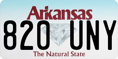 AR license plate 820UNY