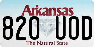 AR license plate 820UOD
