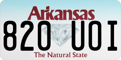 AR license plate 820UOI