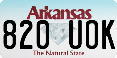 AR license plate 820UOK
