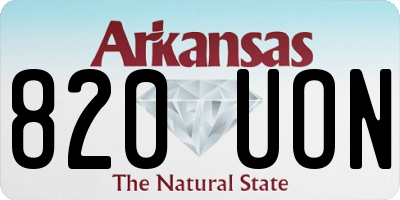 AR license plate 820UON