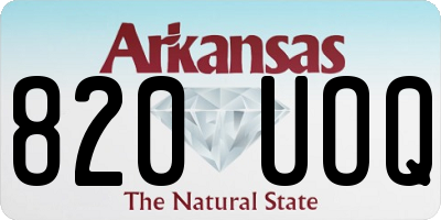 AR license plate 820UOQ