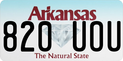 AR license plate 820UOU