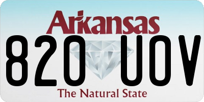 AR license plate 820UOV