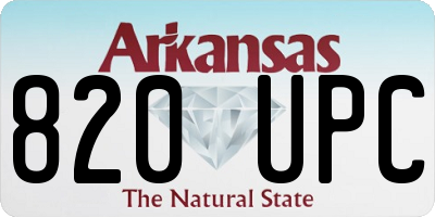 AR license plate 820UPC
