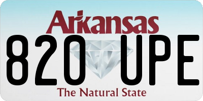 AR license plate 820UPE