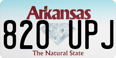 AR license plate 820UPJ