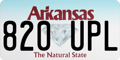 AR license plate 820UPL