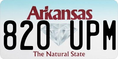 AR license plate 820UPM