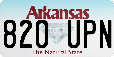 AR license plate 820UPN