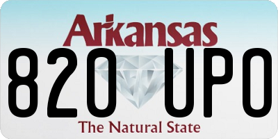 AR license plate 820UPO