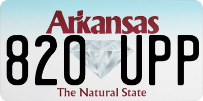 AR license plate 820UPP