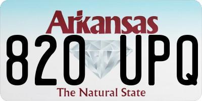AR license plate 820UPQ