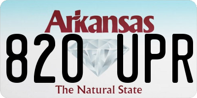 AR license plate 820UPR