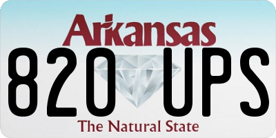 AR license plate 820UPS