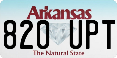 AR license plate 820UPT