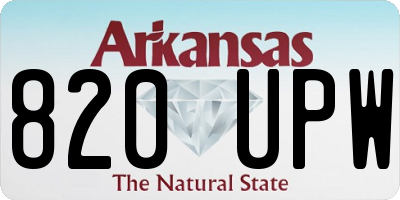 AR license plate 820UPW
