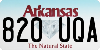 AR license plate 820UQA