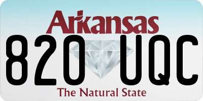 AR license plate 820UQC