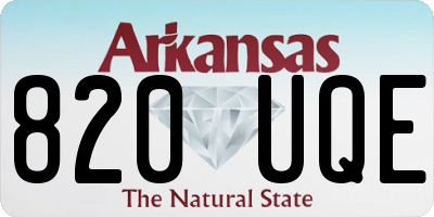 AR license plate 820UQE