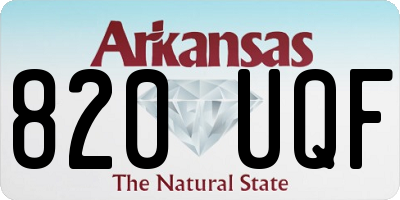 AR license plate 820UQF