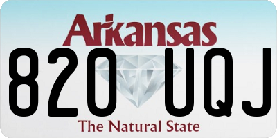 AR license plate 820UQJ