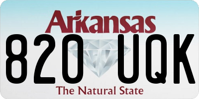 AR license plate 820UQK