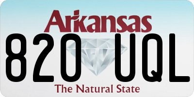 AR license plate 820UQL