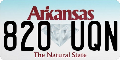 AR license plate 820UQN
