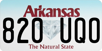 AR license plate 820UQO