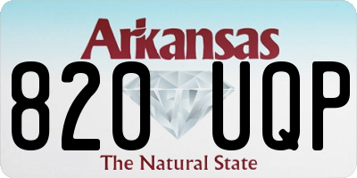 AR license plate 820UQP