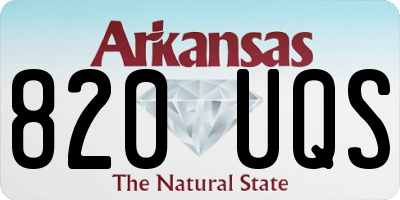 AR license plate 820UQS