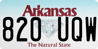 AR license plate 820UQW