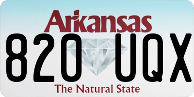AR license plate 820UQX
