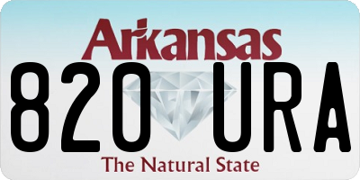 AR license plate 820URA
