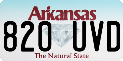 AR license plate 820UVD