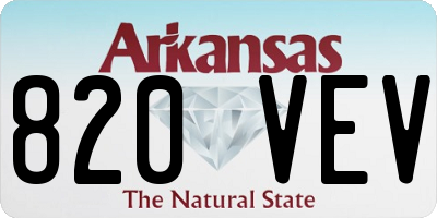 AR license plate 820VEV