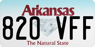AR license plate 820VFF
