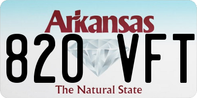 AR license plate 820VFT