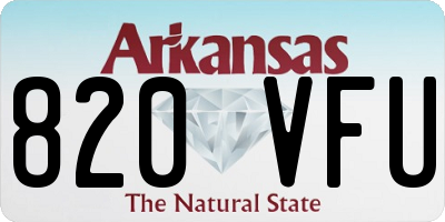 AR license plate 820VFU