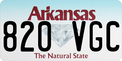 AR license plate 820VGC