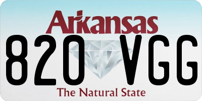 AR license plate 820VGG